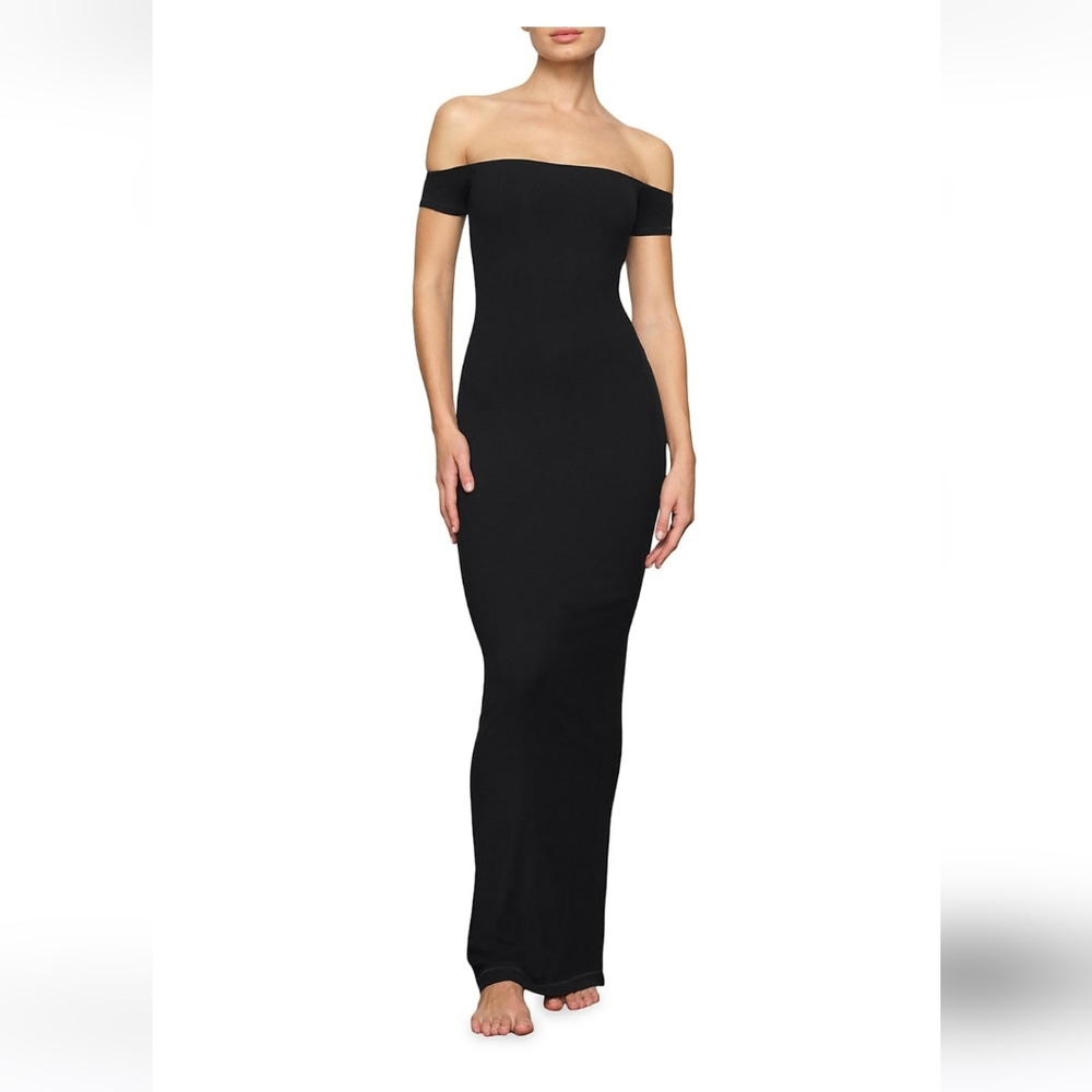 SKIMS Soft Lounge Off The Shoulder Dress